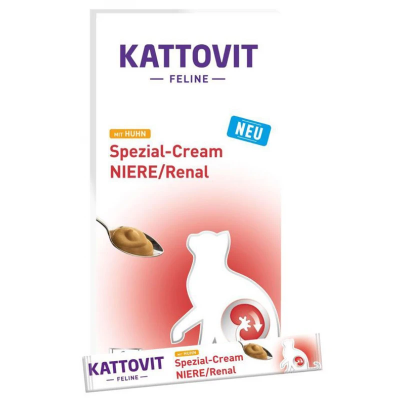 Υγρή Τροφή Γάτας Kattovit Renal Cream με Κοτόπουλο 6x15gr Γάτες