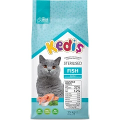 Ξηρά Τροφή Γάτας Kedis Sterilised Fish 15kg Ξηρά Τροφή Γάτας Kedis Sterilised Fish 15kg