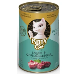 Υγρή Τροφή, Κονσέρβα Γάτας Kitty Cat Lamb & Poultry Liver 400gr Pate