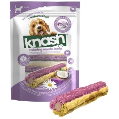 Οδοντική Λιχουδιά Σκύλου knash Woofa Loofa Medium με Μωβ Γλυκοπατάτα, Χαμομήλι και Λάδι Καρύδας 182gr Οδοντική Λιχουδιά Σκύλου knash Woofa Loofa Medium με Μωβ Γλυκοπατάτα, Χαμομήλι και Λάδι Καρύδας 182gr