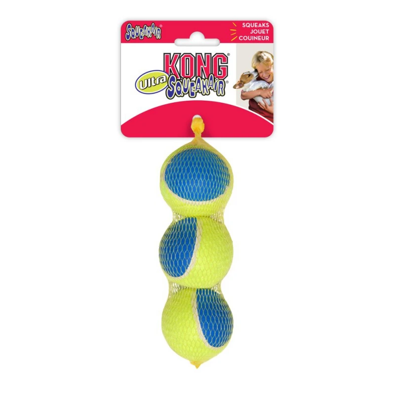 Kong Squeakair Ultra Ball Κίτρινο Medium 3τμχ ΣΚΥΛΟΙ