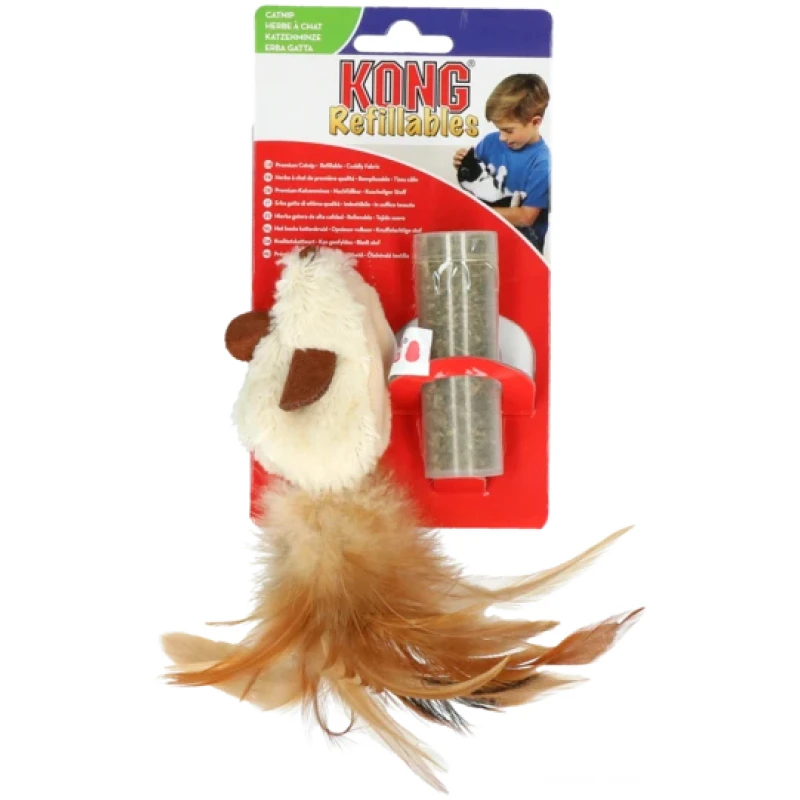 Kong Cat Refillable Catnip Feather Mouse  ΓΑΤΕΣ