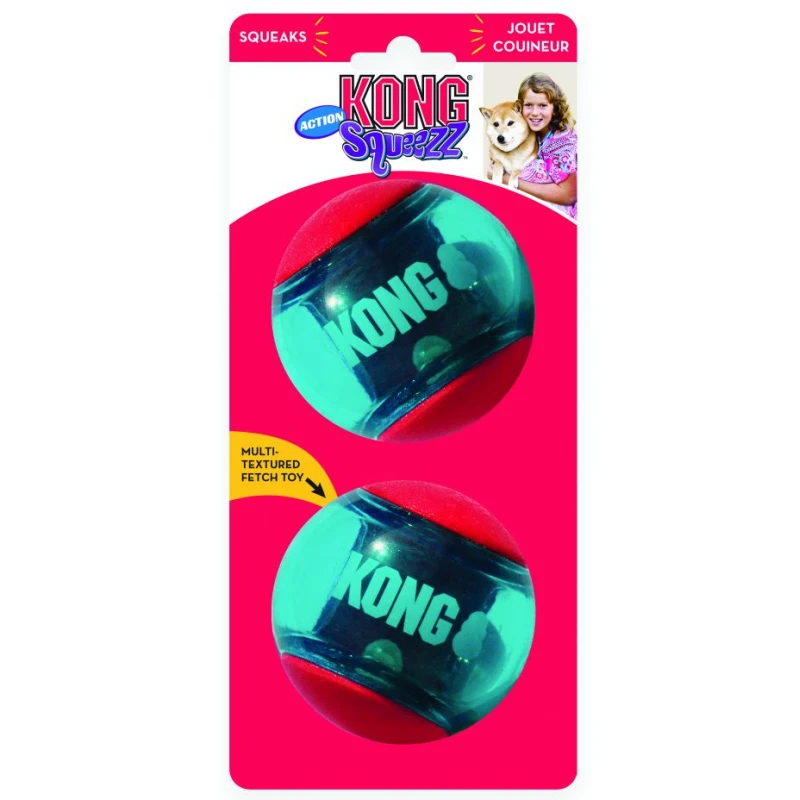 Kong SqueezzAction Ball Red Large 2τμχ  ΣΚΥΛΟΙ