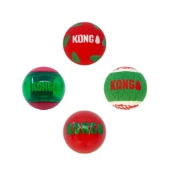 Χριστουγεννιάτικο Παιχνίδι Christmas Kong Holiday Occasions Balls Medium 4τμχ