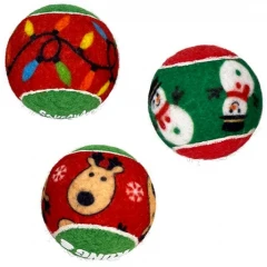 Χριστουγεννιάτικο Παιχνίδι Kong Holiday SqueakAir Balls Medium 6τμχ