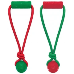 Χριστουγεννιάτικο Παιχνίδι Σκύλου Kong Holiday Jaxx Brights Tug with Ball Medium 30cm