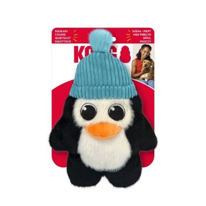 Χριστουγεννιάτικο Παιχνίδι Σκύλου Kong Holiday Snuzzles Penguin Small Μαύρο 19x13x6cm ΣΚΥΛΟΙ