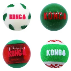 Χριστουγεννιάτικο Παιχνίδι Kong Holiday Occasions Balls Medium 4τμχ