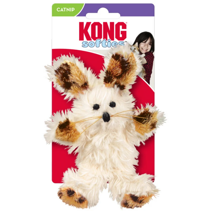 Kong Παιχνίδι Γάτας Softies Fuzzy Bunny με Catnip 15x6,5cm ΓΑΤΕΣ