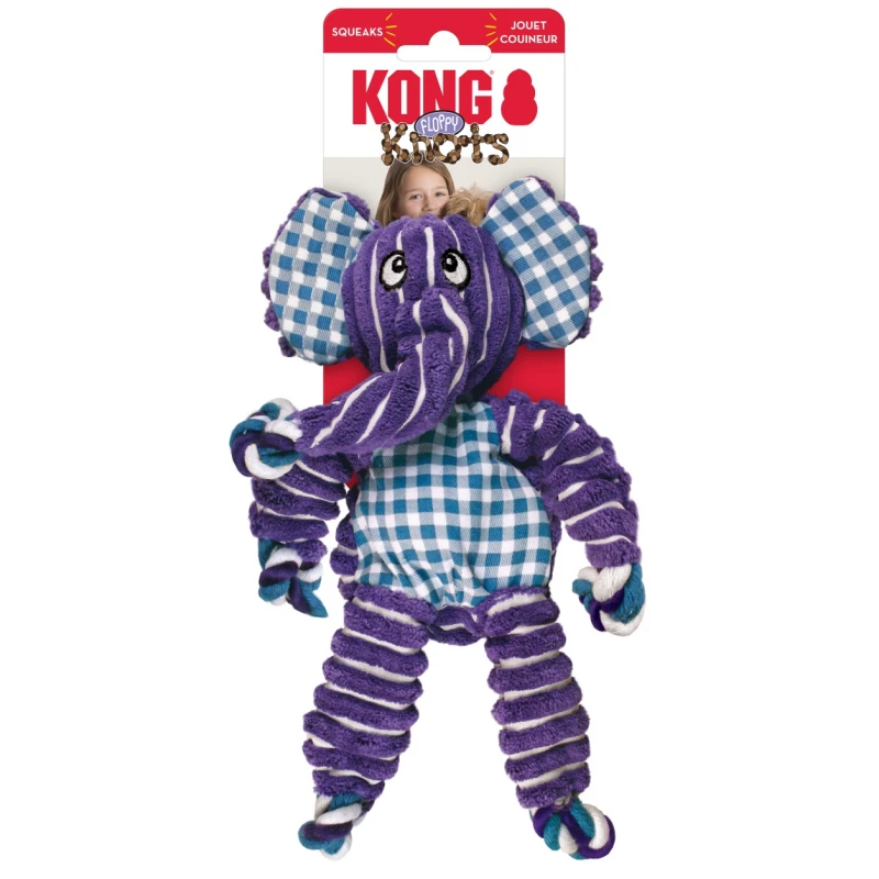 Παιχνίδι Kong Floppy Knots Elephant Medium / Large Σκύλοι