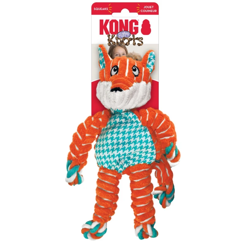 Παιχνίδι Kong Floppy Knots Fox Small / Medium Σκύλοι