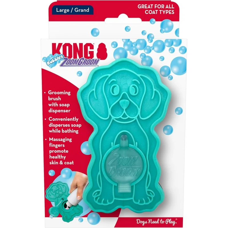Βούρτσα Σκύλου Zoomgroom Bubbles Kong Μπλε Σκύλοι