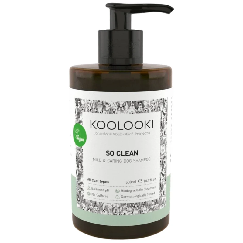 Σαμπουάν Σκύλου Koolooki Vegan So Clean με Αλόη & Βρώμη 500ml ΣΚΥΛΟΙ