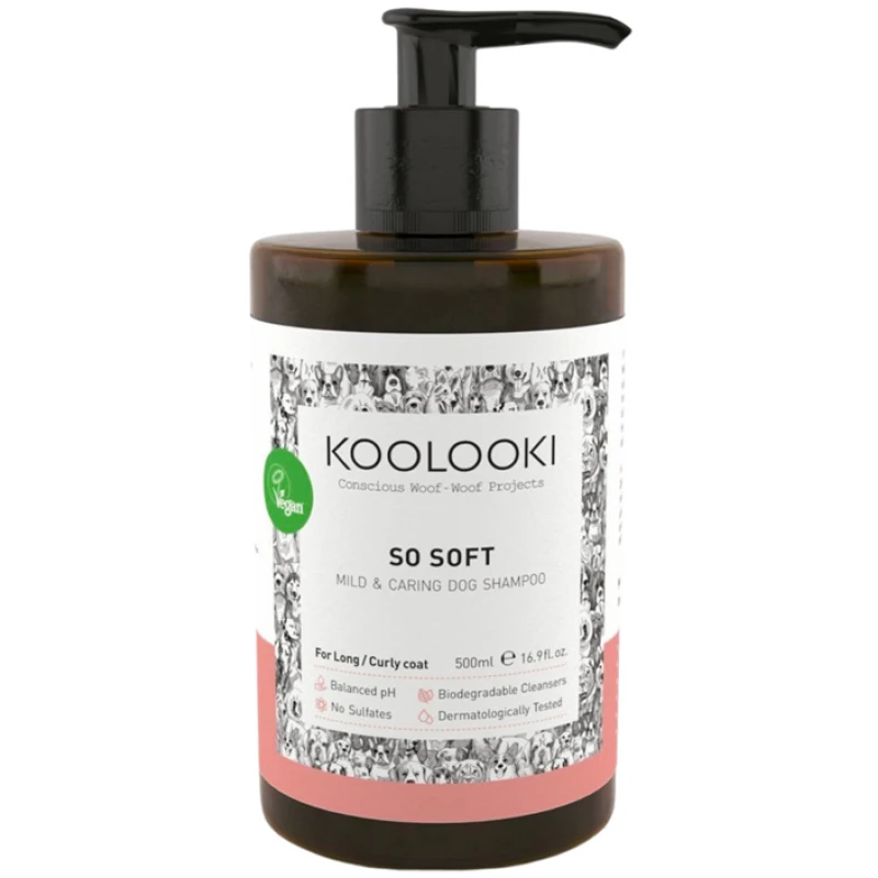 Σαμπουάν Σκύλου Koolooki Vegan So Soft με Μηλόξυδο & Πρωτεϊνες Μπιζελιού 500ml ΣΚΥΛΟΙ