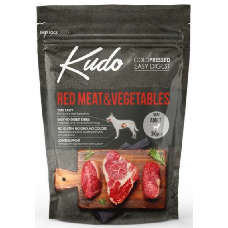 Kudo Mini Adult Red Meat & Vegetables 3kg Σκύλοι