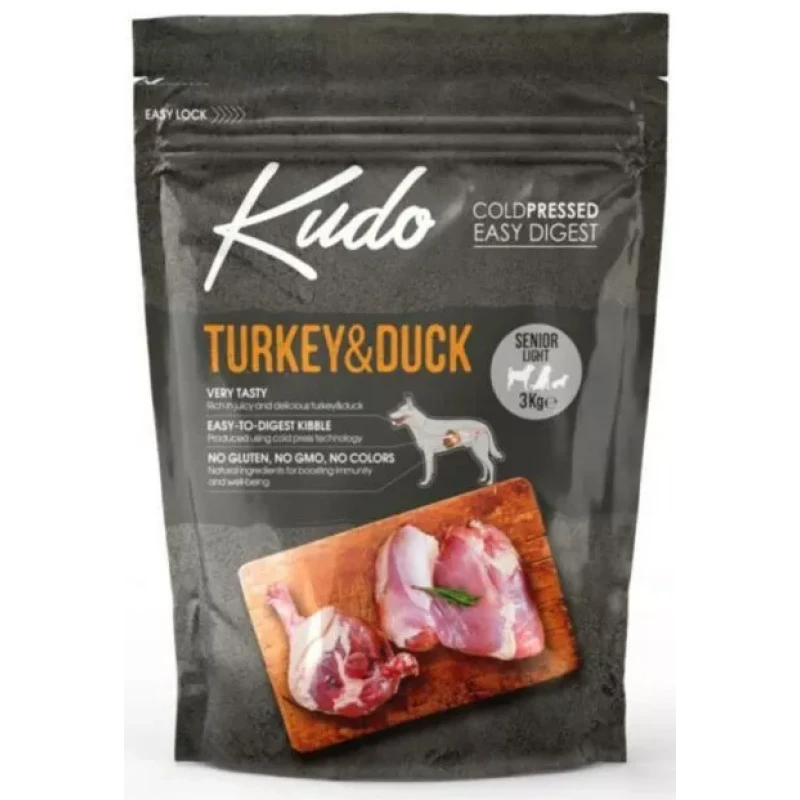Kudo Senior & Light Turkey & Duck 3kg Σκύλοι