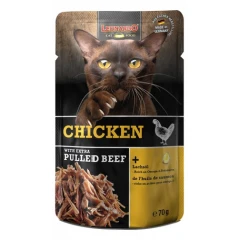 Υγρή Τροφή Γάτας Leonardo Chicken & Extra Pulled Beef Φακελάκι 70gr Υγρή Τροφή Γάτας Leonardo Chicken & Extra Pulled Beef Φακελάκι 70gr