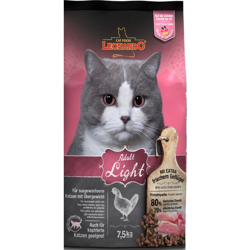 Leonardo Adult Light 7,5kg ΞΗΡΑ ΤΡΟΦΗ ΓΑΤΑΣ Leonardo Adult Light 7,5kg ΞΗΡΑ ΤΡΟΦΗ ΓΑΤΑΣ