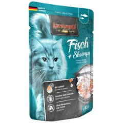 Υγρή Τροφή Φακελάκι Γάτας Leonardo Adult Fish & Shrimp 85gr
