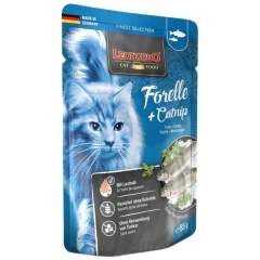 Υγρή Τροφή Φακελάκι Γάτας Leonardo Adult Trout & Catnip 85gr