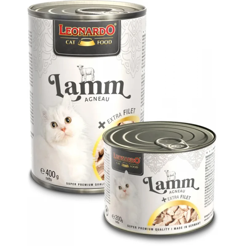 Υγρή Τροφή Γάτας Leonardo Lamb & Extra Fillet 400gr Γάτες Υγρή Τροφή Γάτας Leonardo Lamb & Extra Fillet 400gr Γάτες