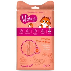 Λιχουδιά Γάτας Mavsy Creamy Salmon and Shrimps 5 x 15gr Λιχουδιά Γάτας Mavsy Creamy Salmon and Shrimps 5 x 15gr