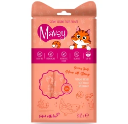 Λιχουδιά Γάτας Mavsy Creamy Salmon and Shrimps 5 x 15gr