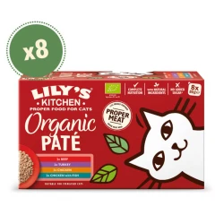 Υγρή Τροφή Γάτας Lily's Kitchen Organic Pate Multipack (8 x 85gr)