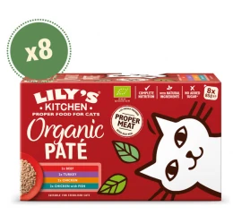 Υγρή Τροφή Γάτας Lily's Kitchen Organic Pate Multipack (8 x 85gr)