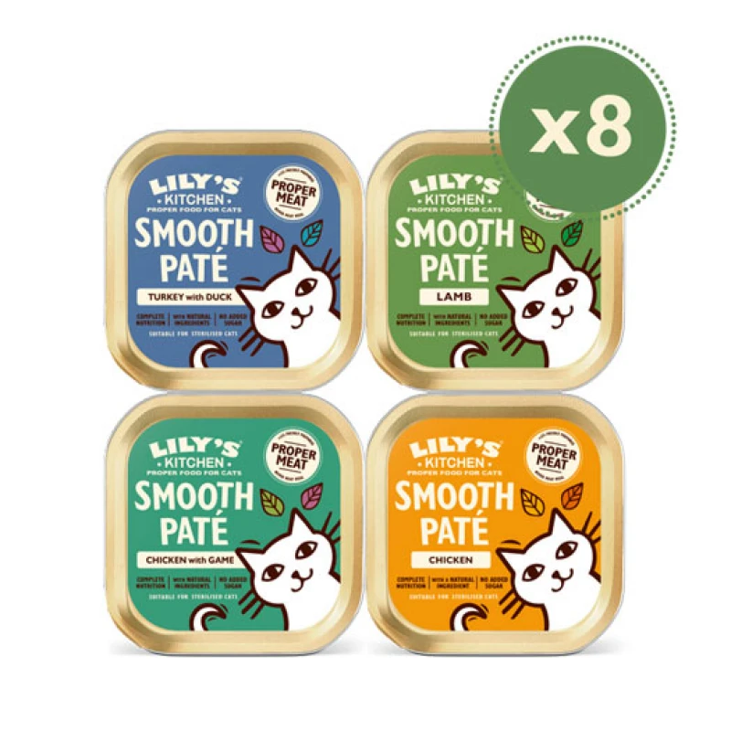 Υγρή Τροφή Γάτας Lily's Kitchen Smooth Pate Selection Multipack (8 x 85gr) Γάτες