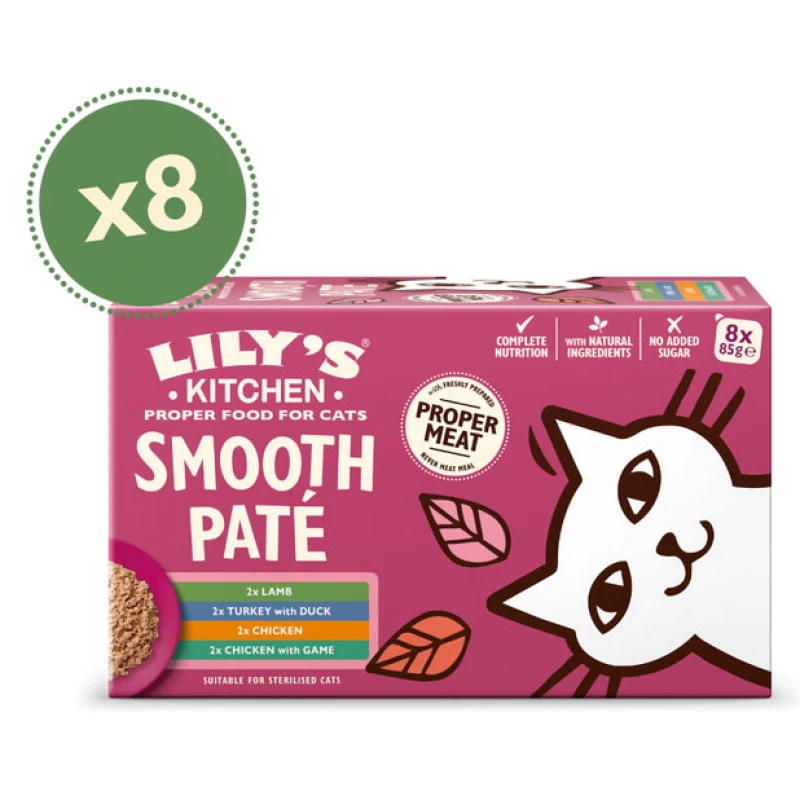 Υγρή Τροφή Γάτας Lily's Kitchen Smooth Pate Selection Multipack (8 x 85gr) Γάτες