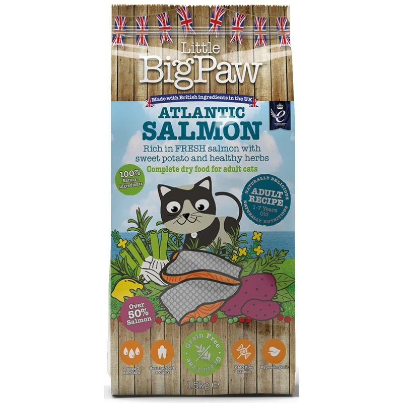 Ξηρά Τροφή Γάτας Little Big Paw ADULT Salmon 1,5kg ΓΑΤΕΣ