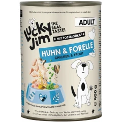 Υγρή Τροφή Σκύλου Lucky Jim Classic Adult Κοτόπουλο & Πέστροφα 400gr