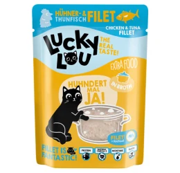 Lucky Lou ExtraFood Φιλέτο Κοτόπουλου & Τόνου σε Ζωμό 70gr Lucky Lou ExtraFood Φιλέτο Κοτόπουλου & Τόνου σε Ζωμό 70gr