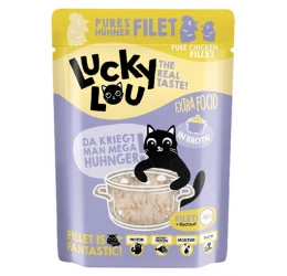 Lucky Lou ExtraFood Φιλέτο Κοτόπουλου σε Ζωμό (Φακελάκι) 70gr Lucky Lou ExtraFood Φιλέτο Κοτόπουλου σε Ζωμό (Φακελάκι) 70gr