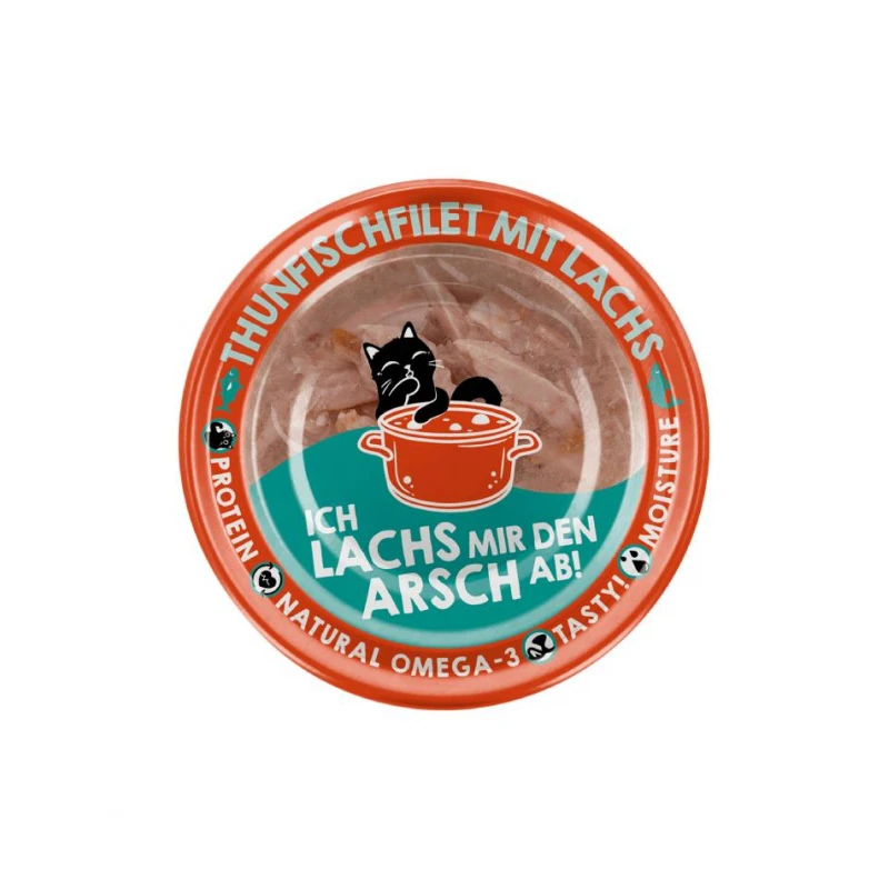 Lucky Lou ExtraFood Φιλέτο Τόνου & Σολομός (σε Ζωμό) Κονσέρβα 70gr Γάτες
