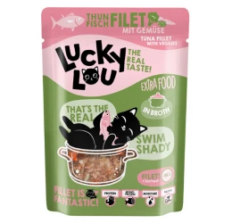 Lucky Lou ExtraFood Φιλέτο Τόνου με Λαχανικά σε Ζωμό 70gr Lucky Lou ExtraFood Φιλέτο Τόνου με Λαχανικά σε Ζωμό 70gr