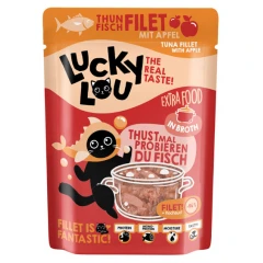 Lucky Lou ExtraFood Φιλέτο Τόνου με Μήλο σε Ζωμό (Φακελάκι) 70gr Lucky Lou ExtraFood Φιλέτο Τόνου με Μήλο σε Ζωμό (Φακελάκι) 70gr