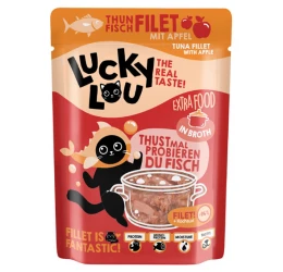 Lucky Lou ExtraFood Φιλέτο Τόνου με Μήλο σε Ζωμό (Φακελάκι) 70gr Lucky Lou ExtraFood Φιλέτο Τόνου με Μήλο σε Ζωμό (Φακελάκι) 70gr