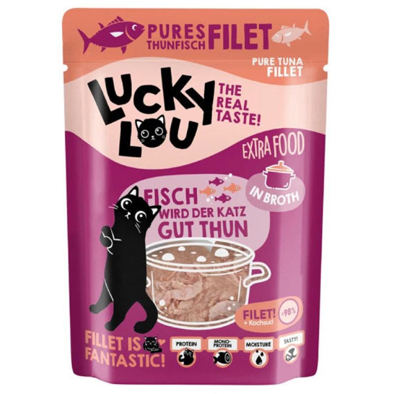 Lucky Lou ExtraFood Φιλέτο Τόνου σε Ζωμό 70gr Γάτες Lucky Lou ExtraFood Φιλέτο Τόνου σε Ζωμό 70gr Γάτες