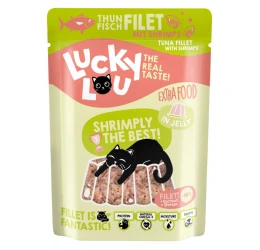 Lucky Lou ExtraFood Jelly Φιλέτο Τόνου & Γαρίδες Φακελάκι 70gr
