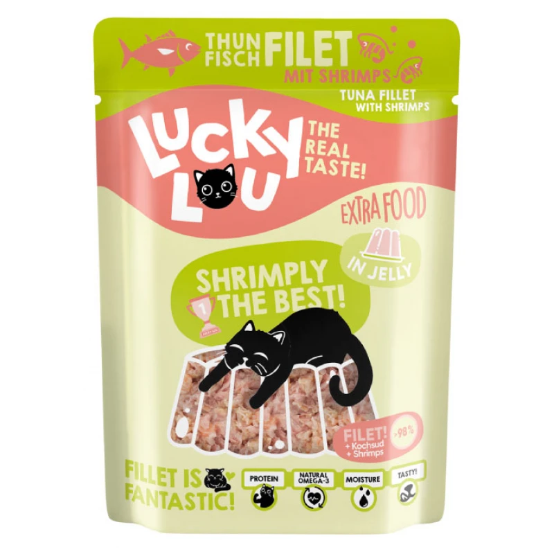 Lucky Lou ExtraFood Jelly Φιλέτο Τόνου & Γαρίδες Φακελάκι 70gr Γάτες Lucky Lou ExtraFood Jelly Φιλέτο Τόνου & Γαρίδες Φακελάκι 70gr Γάτες