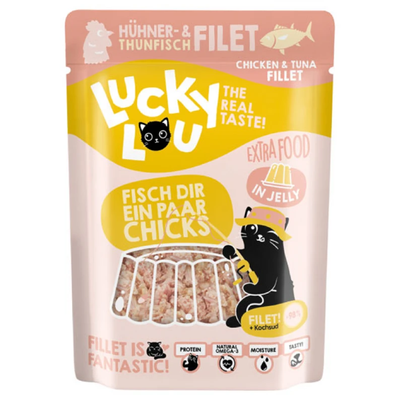 Lucky Lou ExtraFood Jelly Φιλέτο Τόνου Φακελάκι 70gr Γάτες