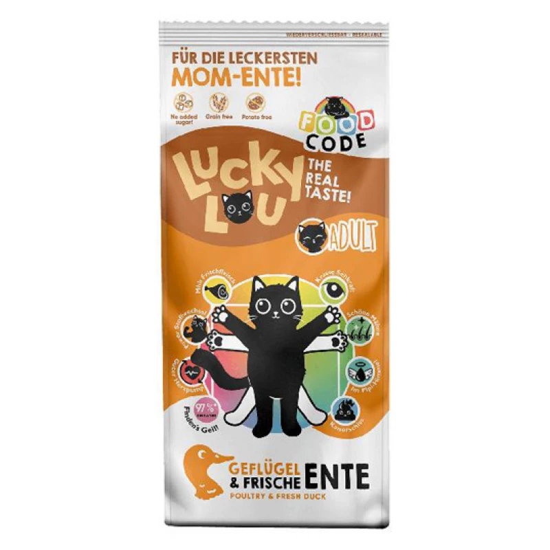 Lucky Lou Food Code Adult Cat Πουλερικά & Φρέσκια Πάπια 3kg Γάτες