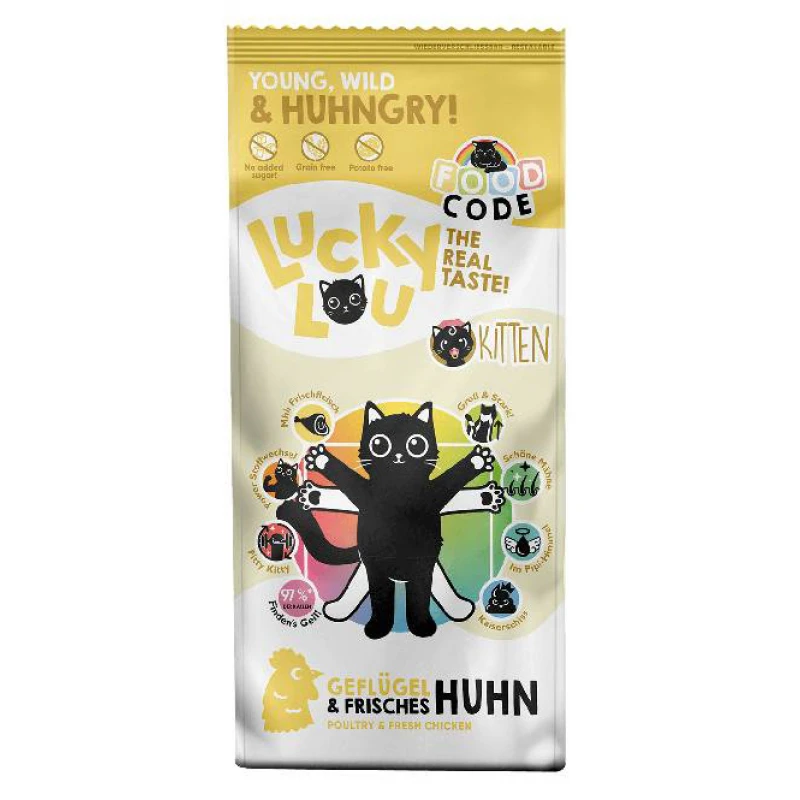 Lucky Lou Food Code Kitten Πουλερικά & Φρέσκο Κοτόπουλο 3kg Γάτες