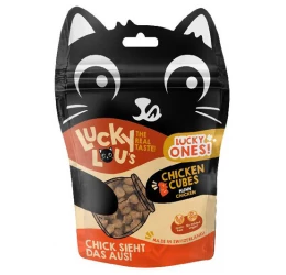 Lucky Lou Λιχουδιά Γάτας Lucky Ones Cubes Κοτόπουλο 80gr Lucky Lou Λιχουδιά Γάτας Lucky Ones Cubes Κοτόπουλο 80gr
