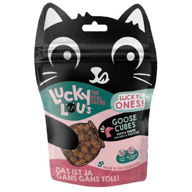 Lucky Lou Λιχουδιά Γάτας Lucky Ones Cubes Κοτόπουλο & Χήνα 80gr Γάτες Lucky Lou Λιχουδιά Γάτας Lucky Ones Cubes Κοτόπουλο & Χήνα 80gr Γάτες