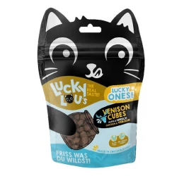 Lucky Lou Λιχουδιά Γάτας Lucky Ones Cubes Κοτόπουλο & Ελάφι 80gr