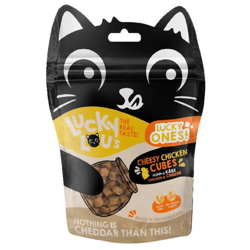 Lucky Lou Λιχουδιά Γάτας Lucky Ones Cubes Κοτόπουλο & Τυρί 80gr Γάτες