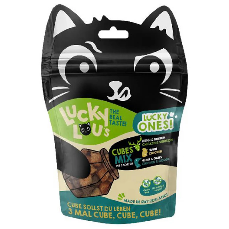 Lucky Lou Λιχουδιά Γάτας Lucky Ones Cubes Mixpack 80gr Γάτες